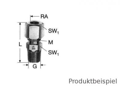 5L - G1/8 - Gerade Einschraubverschraubung BSP leicht