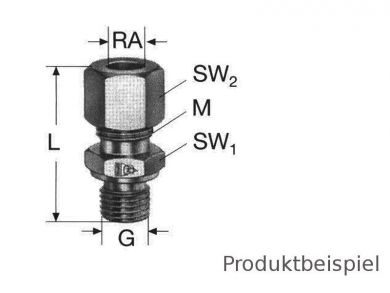 RA 14mm - Gerade Einschraubverschraubung BSP schwer