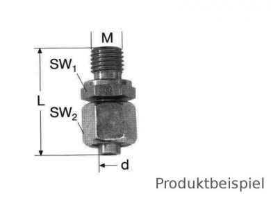 8L - M14x1,5 Gerade Einschraubstutzen einstellbar ML