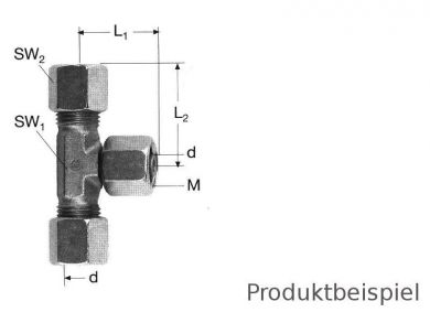 6S - M14x1,5  T-Verschraubung einstellbar MS