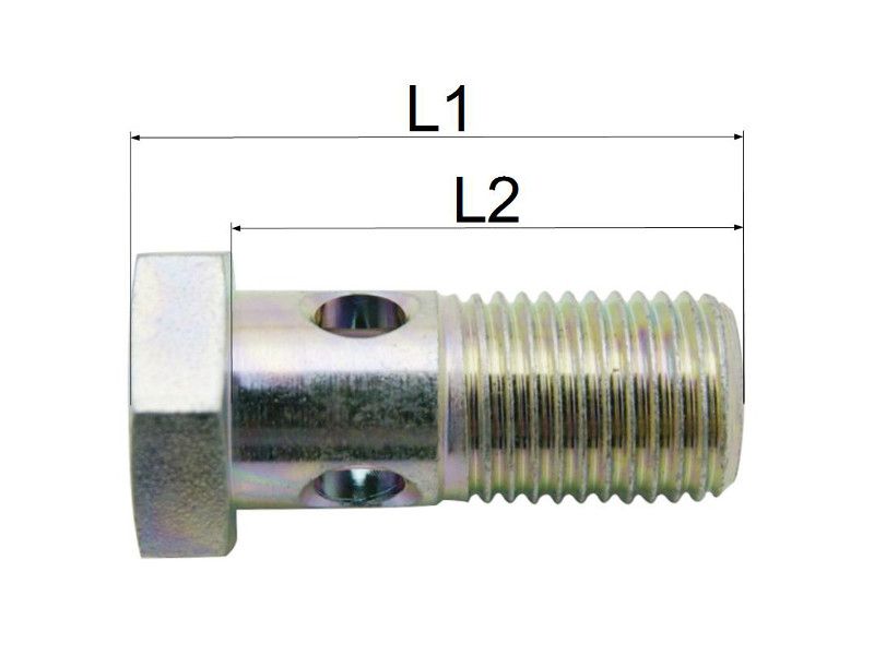 Hohlschraube für Ablaufkelch M12 x 1,5 Messing