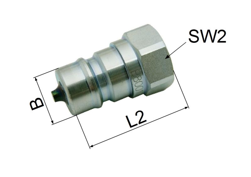 BG2/ DN10 Steckkupplung Stecker ISOA