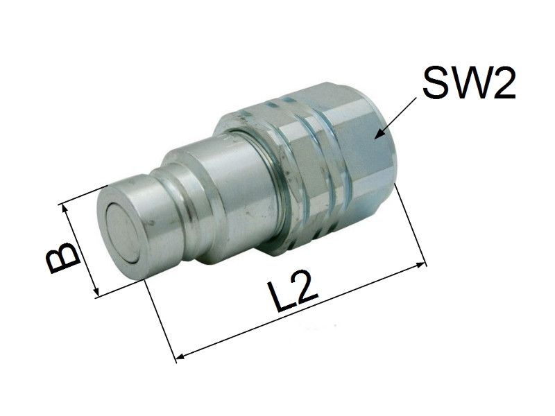 BG4/ DN20 Steckkupplung Stecker flachdichtend